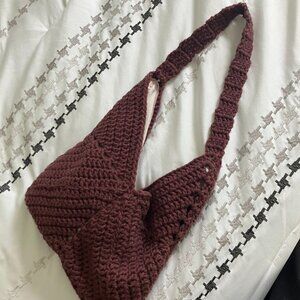 Burgundy knit bag
